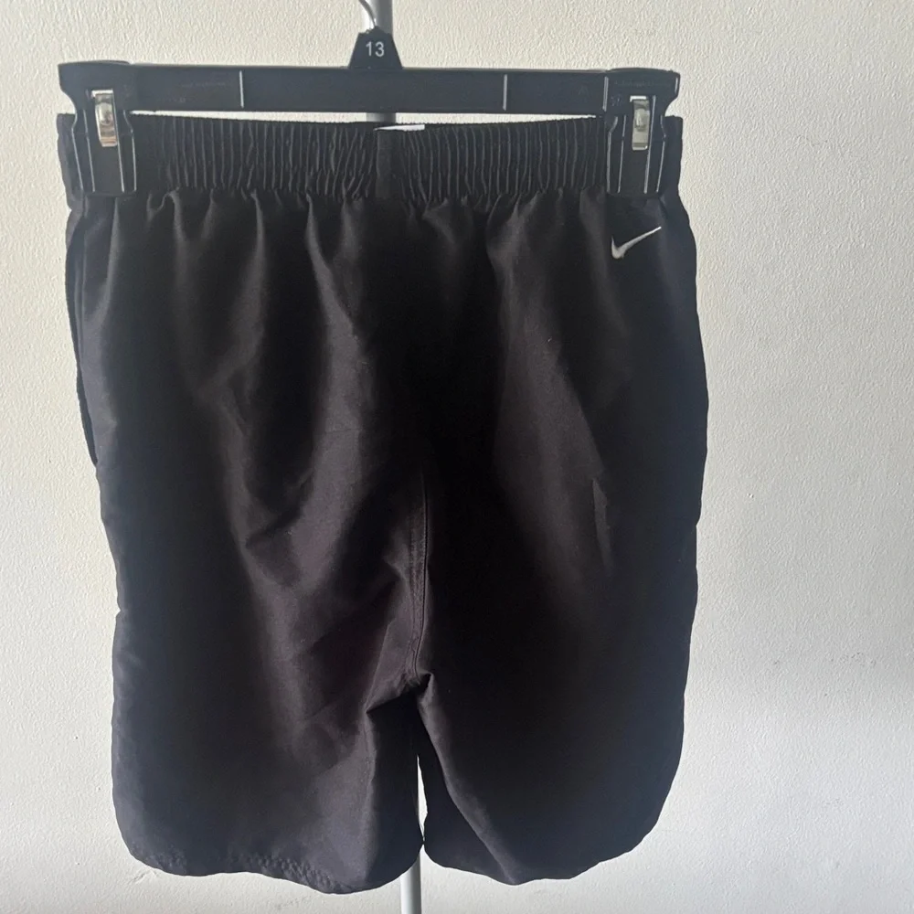 Nike Black Boys' Swim Trunks with White Logo - Picture 2 of 3